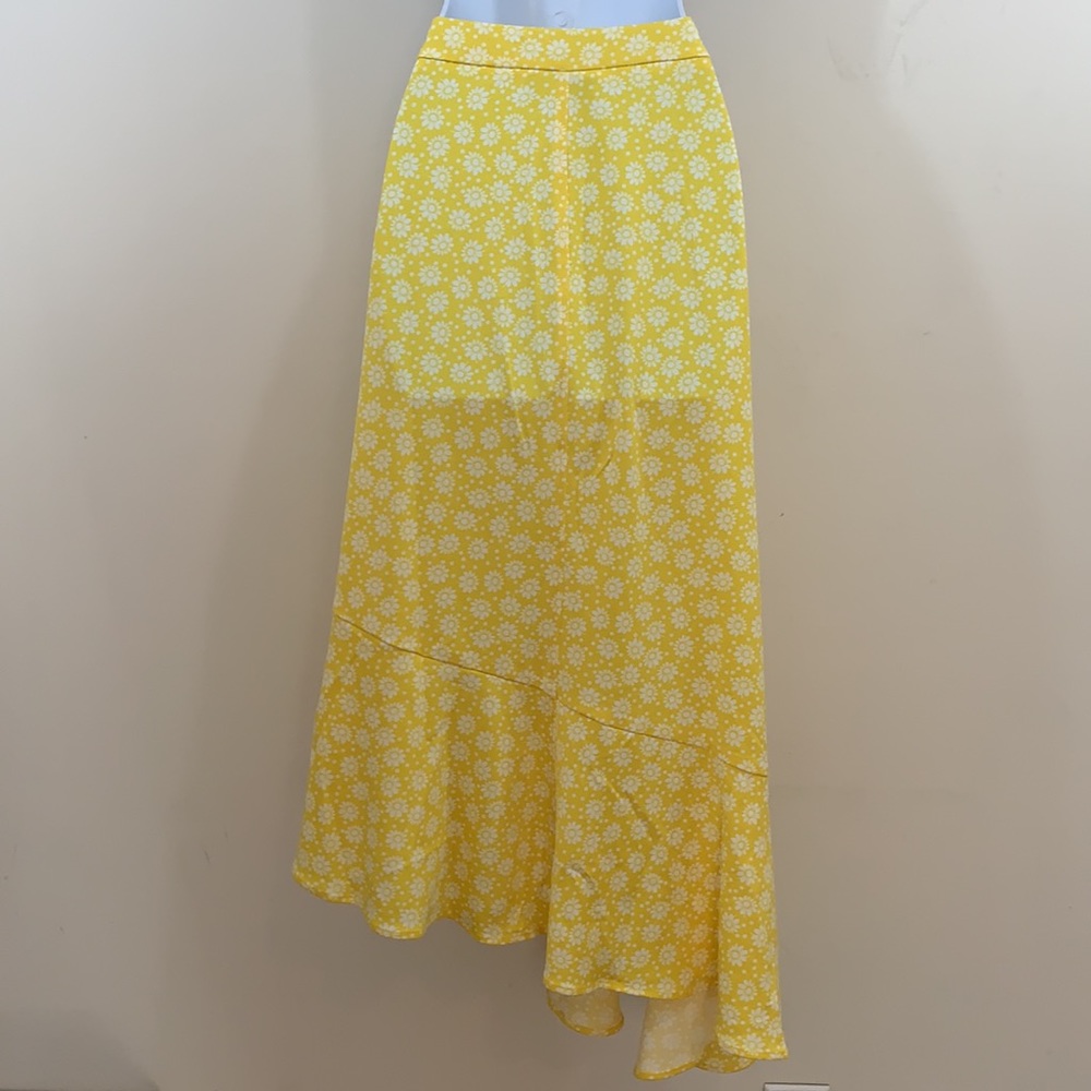 C EST 1946 Daisy Floral Ruffle Hem Skirt Sz 14/16 - Picture 6 of 8